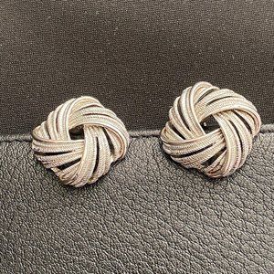 Monet Square Knot Clip Earrings